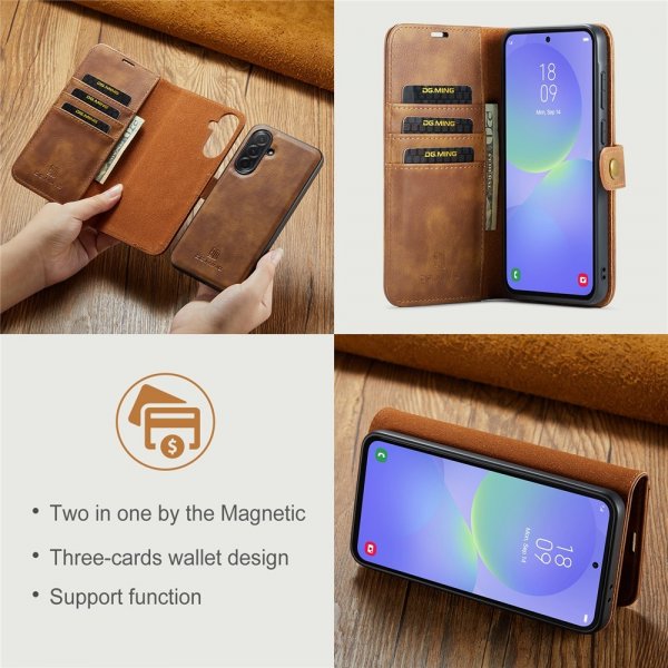Dg.Ming Samsung Galaxy A37 Fodral med Löstagbart Skal Brun