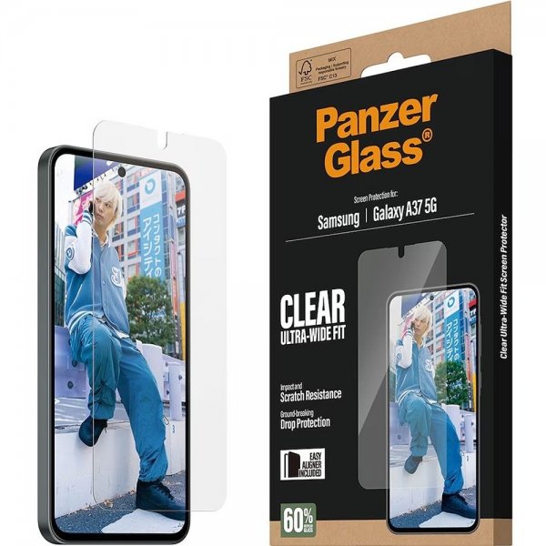 PanzerGlass Samsung Galaxy A37 Skärmskydd Ultra-Wide Fit EasyAligner