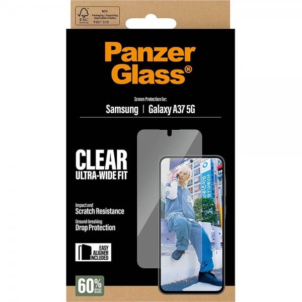 PanzerGlass Samsung Galaxy A37 Skärmskydd Ultra-Wide Fit EasyAligner