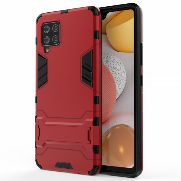 Samsung Galaxy A42 5G Skal Armor Stativfunktion Röd