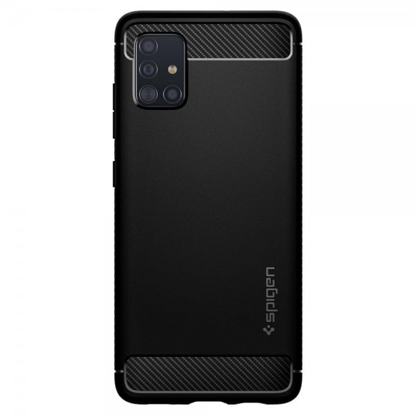 Spigen Samsung Galaxy A51 Skal Rugged Armor Matte Black
