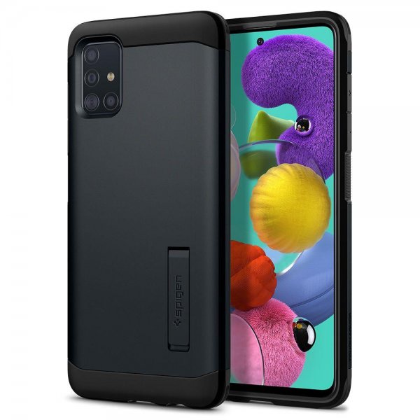 Spigen Samsung Galaxy A51 Skal Tough Armor Metal Slate