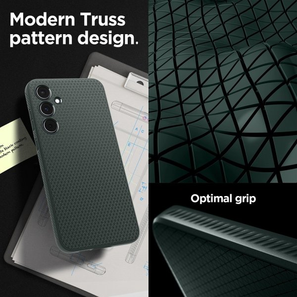 Spigen Samsung Galaxy A55 Skal Liquid Air Abyss Green