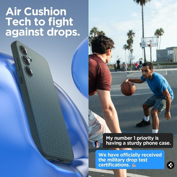 Spigen Samsung Galaxy A55 Skal Liquid Air Abyss Green