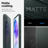 Spigen Samsung Galaxy A55 Skal Liquid Air Abyss Green