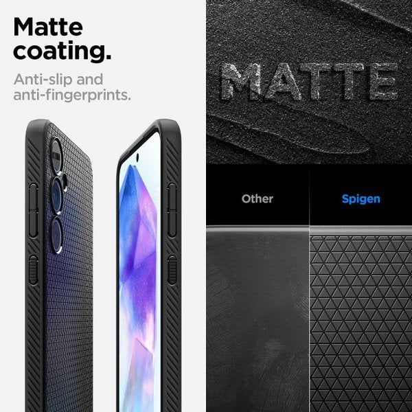 Spigen Samsung Galaxy A55 Skal Liquid Air Matte Black