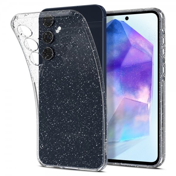 Spigen Samsung Galaxy A55 Skal Liquid Crystal Glitter Crystal Quartz