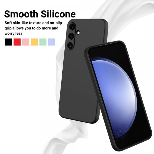 Samsung Galaxy A55 Skal med Strap Silikon Svart