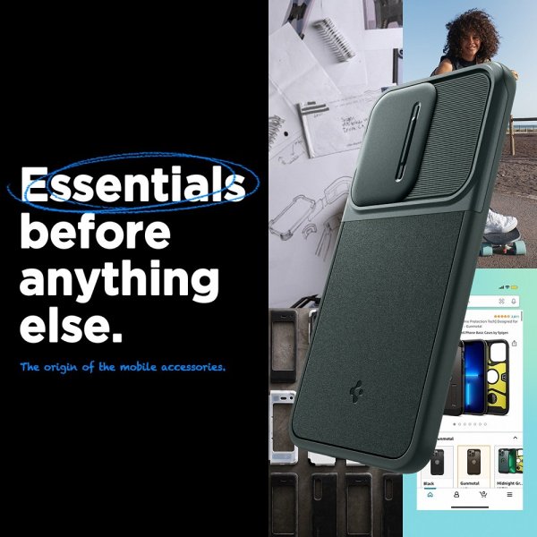 Spigen Samsung Galaxy A55 Skal Optik Armor Abyss Green