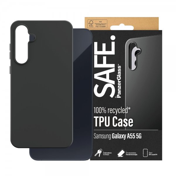 SAFE by PanzerGlass Samsung Galaxy A55 Skal Soft TPU Case Svart