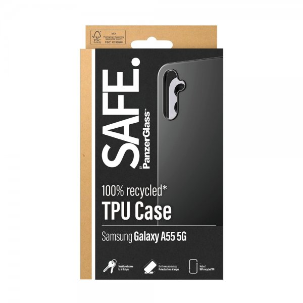 SAFE by PanzerGlass Samsung Galaxy A55 Skal Soft TPU Case Svart