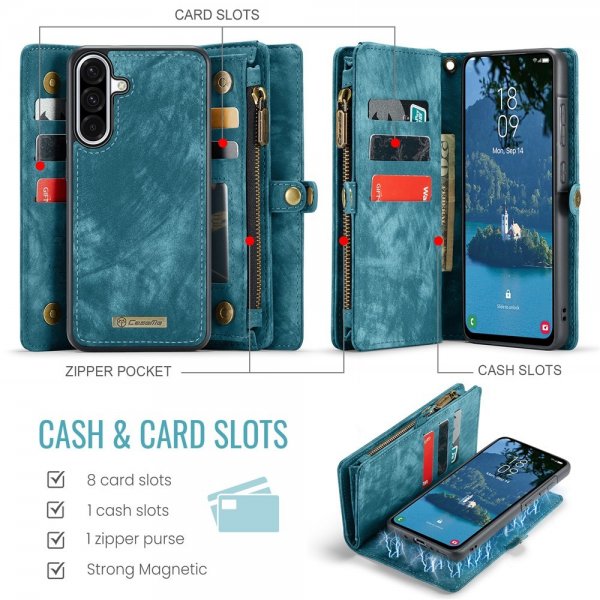 CaseMe Samsung Galaxy A56 Fodral 008 Series Löstagbart Skal Blå