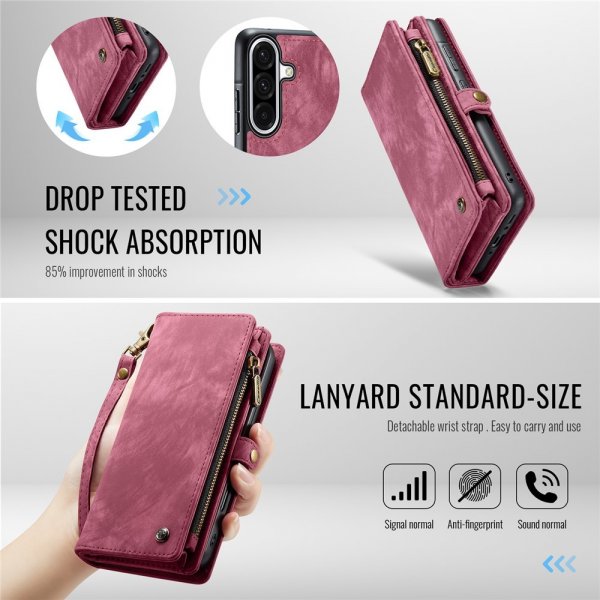 CaseMe Samsung Galaxy A56 Fodral 008 Series Löstagbart Skal Röd