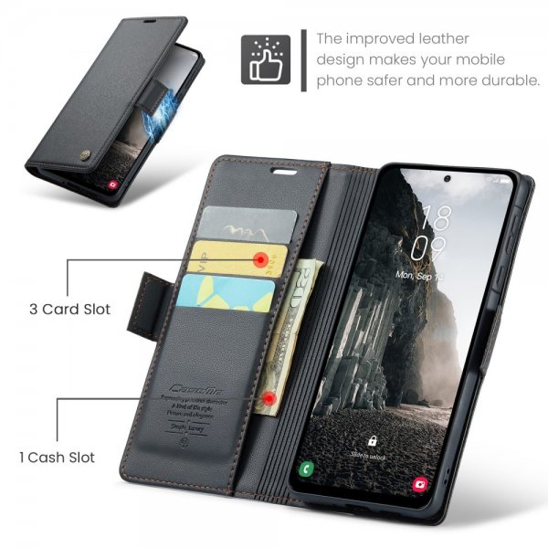 CaseMe Samsung Galaxy A56 Fodral 023 Series Svart