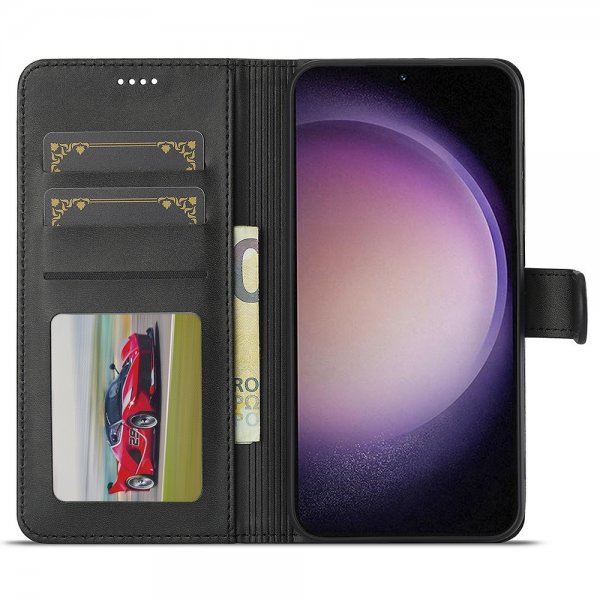 Lc.Imeeke Samsung Galaxy A56 Fodral med Kortfack Stativfunktion Svart