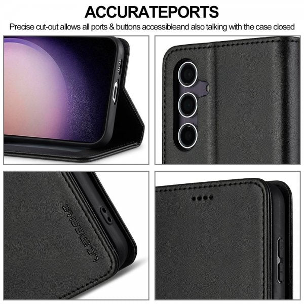 Lc.Imeeke Samsung Galaxy A56 Fodral med Kortfack Stativfunktion Svart