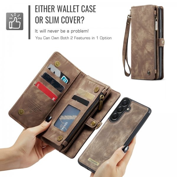 CaseMe Samsung Galaxy A57 Fodral 008 Series Löstagbart Skal Brun