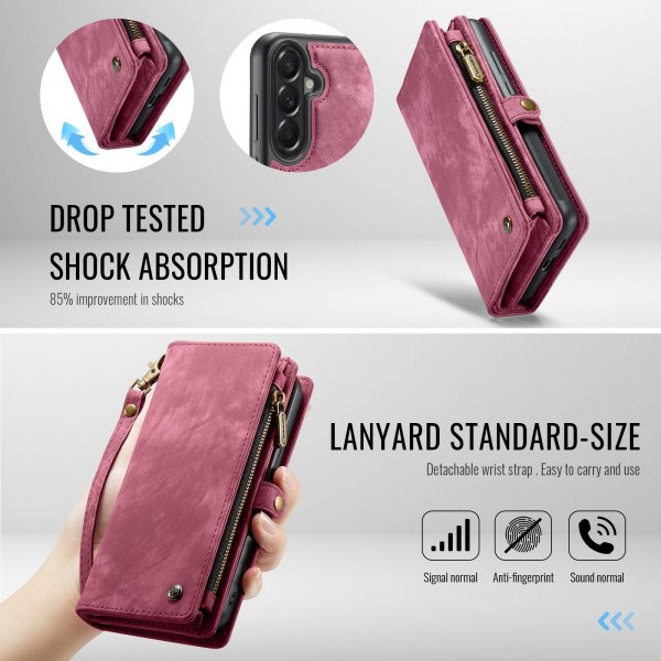 CaseMe Samsung Galaxy A57 Fodral 008 Series Löstagbart Skal Röd