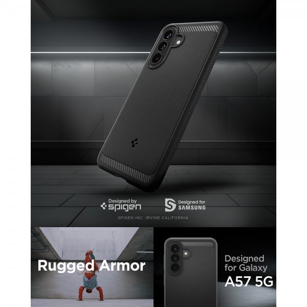 Spigen Samsung Galaxy A57 Skal Rugged Armor Matte Black