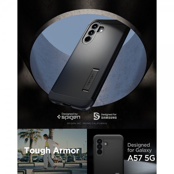 Spigen Samsung Galaxy A57 Skal Tough Armor Svart