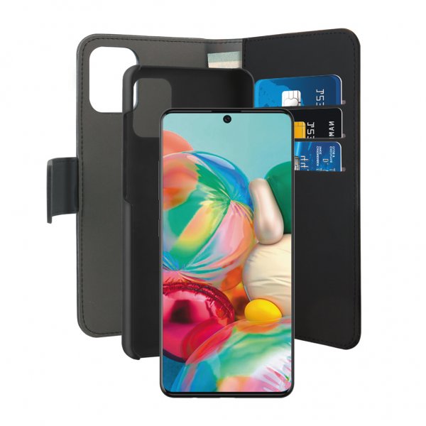 Puro Samsung Galaxy A71 Fodral Wallet Detachable 2 in 1 Svart