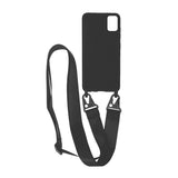 Samsung Galaxy A71 Skal Silikon med Halsband Svart
