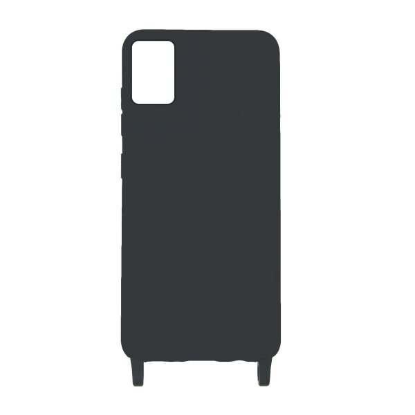 Samsung Galaxy A71 Skal Silikon med Halsband Svart