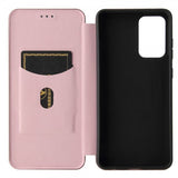 Samsung Galaxy A72 Fodral Kolfibertextur Roseguld