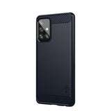 Mofi Samsung Galaxy A72 Skal Borstad Kolfibertextur Blå