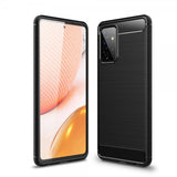 Samsung Galaxy A72 Skal Borstad Kolfibertextur Svart
