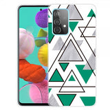 Samsung Galaxy A72 Skal Marmortrianglar Grön