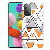 Samsung Galaxy A72 Skal Marmortrianglar Gul