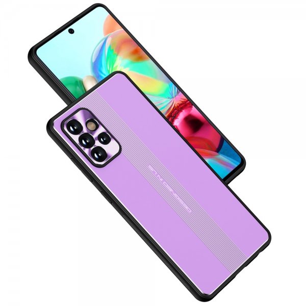 Samsung Galaxy A72 Skal med Metallplatta Lila