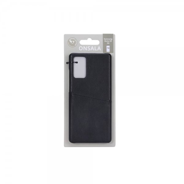 Onsala Samsung Galaxy Note 20 Skal med Kortfack Svart