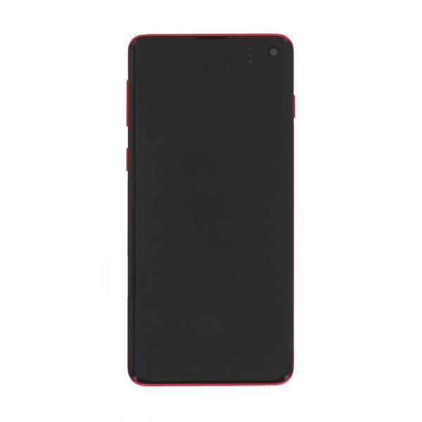 Samsung Galaxy S10 (SM-G973F) Skärm med LCD Display Original - Röd