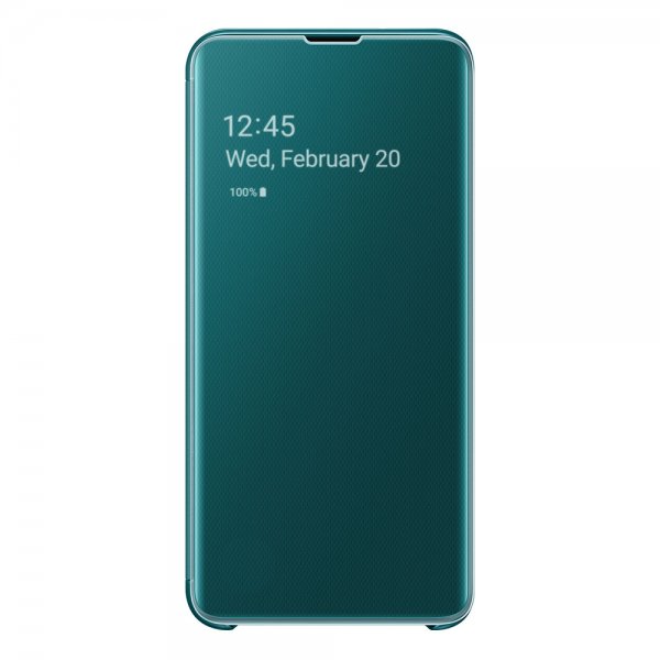 Samsung Original Galaxy S10E Fodral Clear View Cover Grön