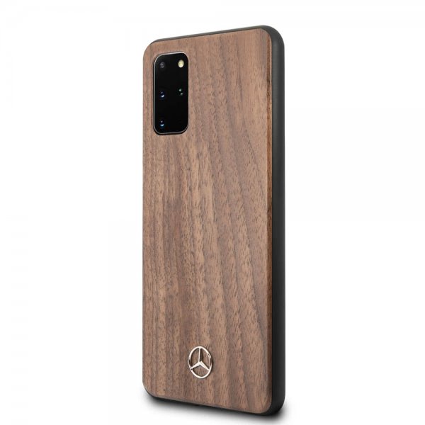 Mercedes Benz Samsung Galaxy S20 Plus Skal Wood Line Brun