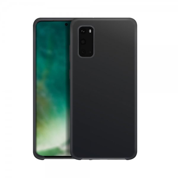 Xqisit Samsung Galaxy S20 Skal Silicone Case Svart