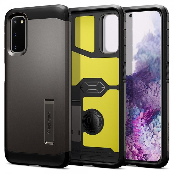 Spigen Samsung Galaxy S20 Skal Tough Armor Gunmetal
