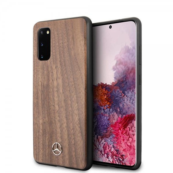 Mercedes Benz Samsung Galaxy S20 Skal Wood Line Brun