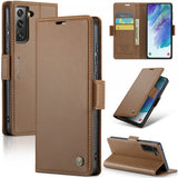 CaseMe Samsung Galaxy S21 FE Fodral 023 Series Brun
