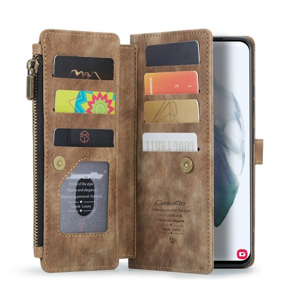 CaseMe Samsung Galaxy S21 FE Fodral C30 Series Brun