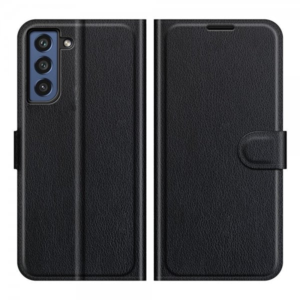Samsung Galaxy S21 FE Fodral Litchi Svart