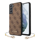 Guess Samsung Galaxy S21 FE Skal 4G Charms Brun