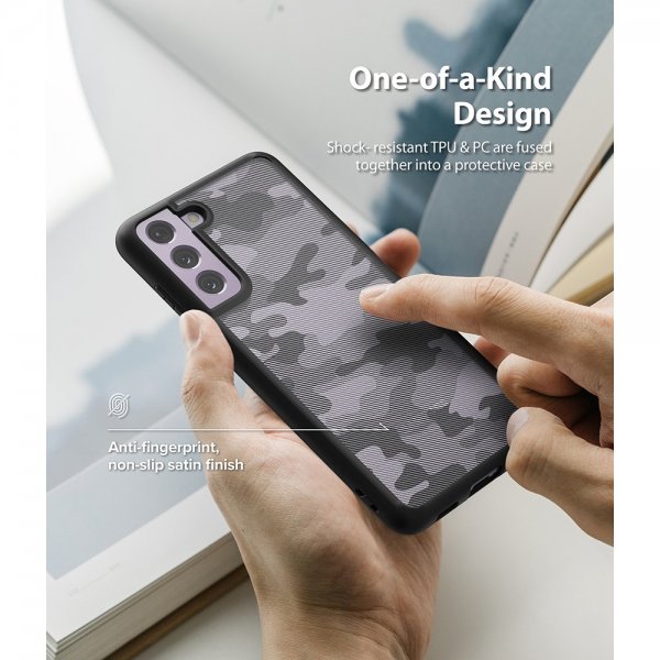 Ringke Samsung Galaxy S21 FE Skal Fusion Matte Camo Black