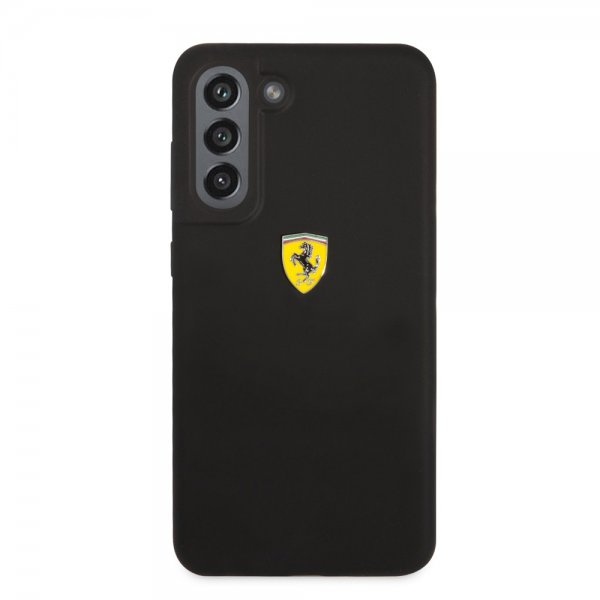 Ferrari Samsung Galaxy S21 FE Skal Metal Logo Svart