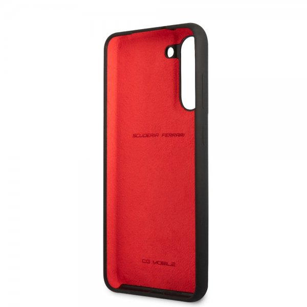 Ferrari Samsung Galaxy S21 FE Skal Metal Logo Svart