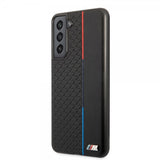 BMW Samsung Galaxy S21 FE Skal Triangle Pattern & Tricolor Stripe Svart