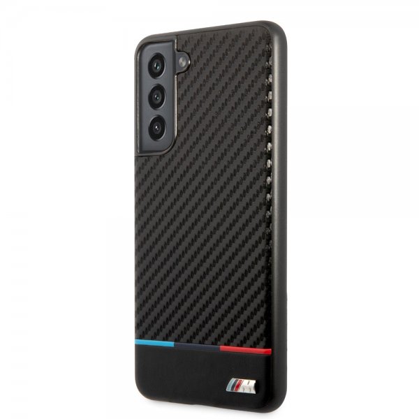 BMW Samsung Galaxy S21 FE Skal Tricolor Stripe Carbon Svart