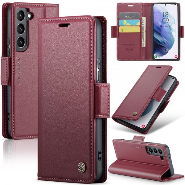 CaseMe Samsung Galaxy S21 Fodral 023 Series Röd